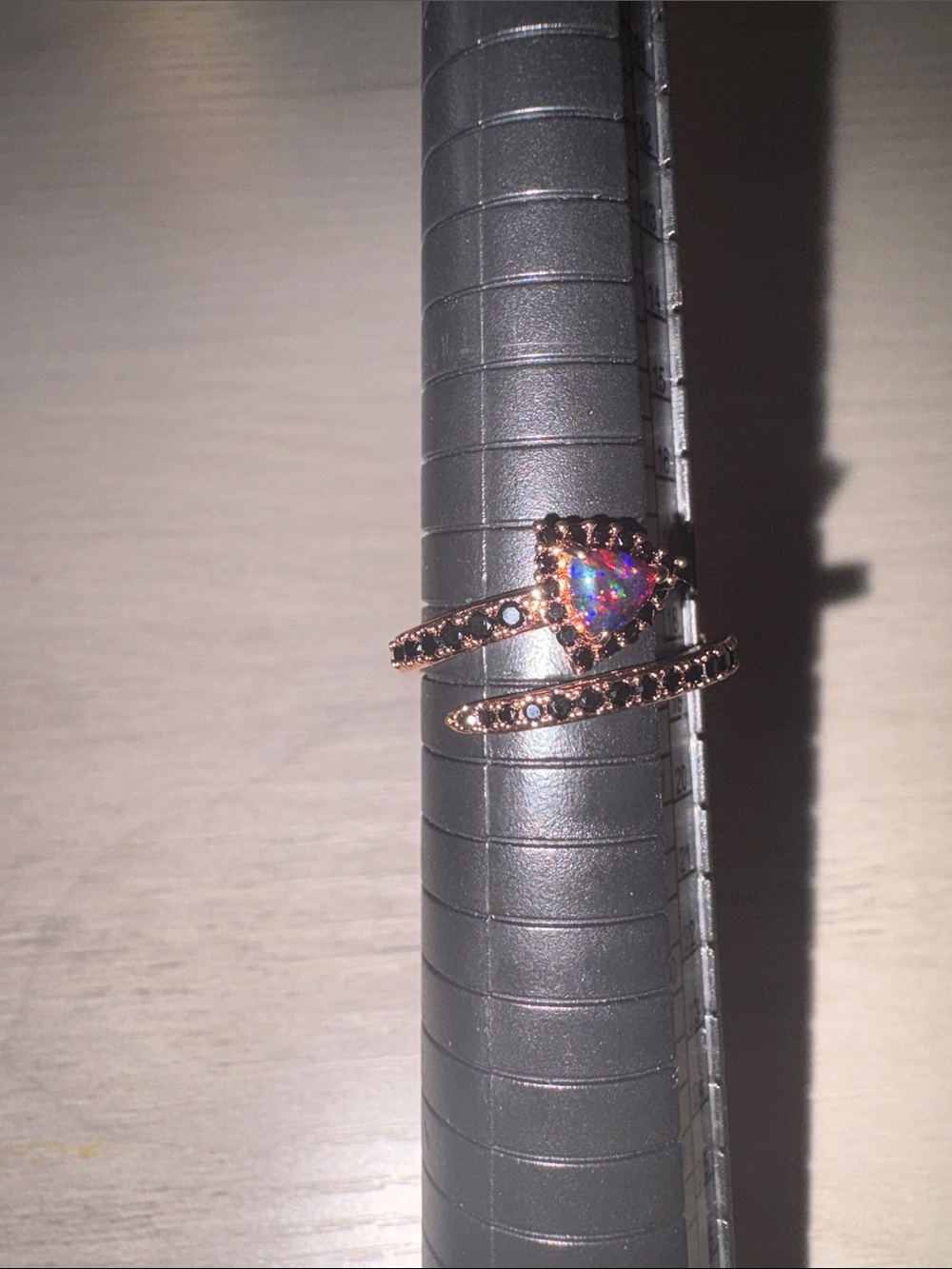 Delicate Rose Gold Stacking Ring - Elegant Minimal Band, adjustable 8.5